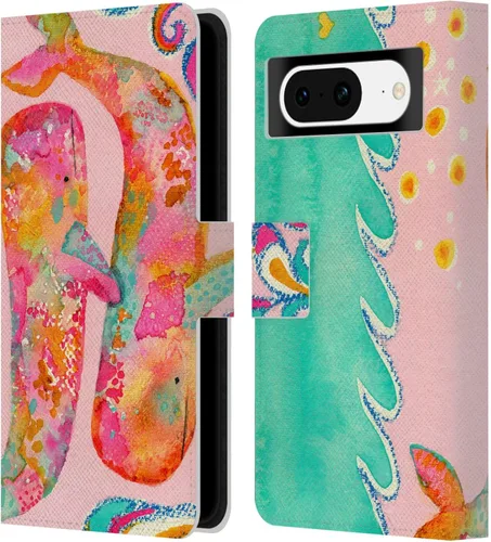 Vista 16 de Head Case Designs Wyanne Quiet Creative Animals 2 - Funda de piel con licencia oficial para Google Pixel 8 Silencioso creativo