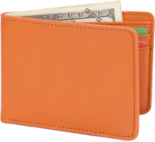 Vista 2 de Cartera de bolsillo frontal para hombre, con bloqueo RFID, S