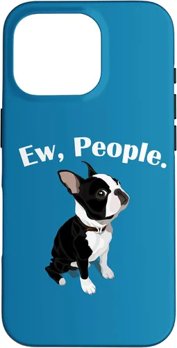Vista 20 de Funny Mens Womens Kids Cartoon Ew People Bostie Dog Lover Case for iPhone 17
