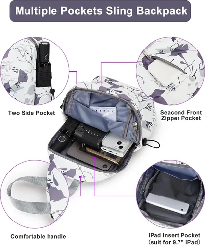 Vista 5 de SEAFEW - Mochilas tácticas tipo bandolera, Beige, Mochilas Daypack