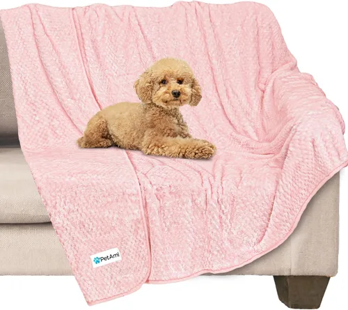 Vista 21 de PetAmi Manta impermeable para perro, manta a prueba de fugas para perros pequeños y medianos, protector de sofá y muebles, manta de forro polar