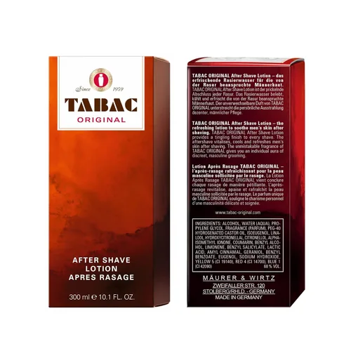 Vista 6 de Tabac Original de Maurer & Wirtz para hombre para después del afeitado, 10.1 onzas.