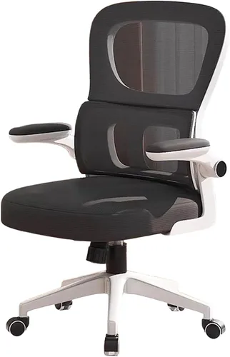 Vista 9 de Ergonomic Swivel Gaming Chair High Back Mesh Computer Desk Office Chair with Flip-Up Armrests and Elastic Lumbar Support, Space-Saving Design for
