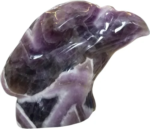 Vista 8 de Estatua de cristal curativo de obsidiana negra natural, estatua de águila guardiana de oración, 2 pulgadas, tallada en bolsillo, figuras de piedra