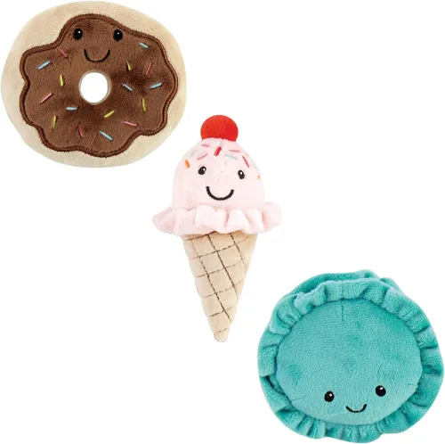 Vista 8 de Luvable Friends Juguete de peluche chirriante unisex para bebé con cuerda Dinosaurios