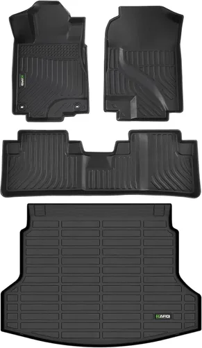 Vista 17 de HAFIDI® - Tapetes para auto con almacenamiento debajo del asiento, para todo clima, antideslizantes, de elastómero termoplástico, para la primera