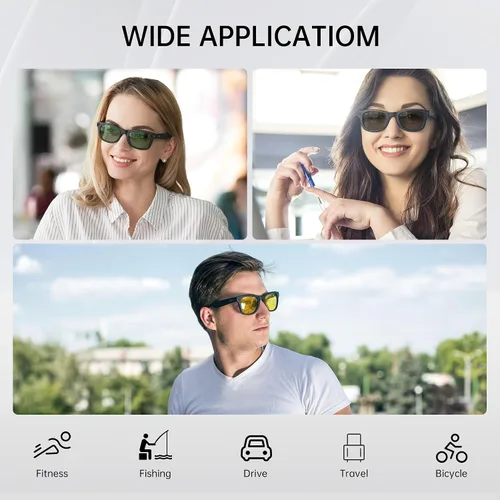 Vista 6 de HIBLOKS 2 clips polarizados para Ray-Ban Meta Wayfarer