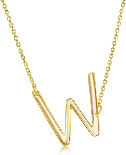 Vista 55 de Dainty Sideways Initial Necklace for Women – Sterling Silver or 14K Gold Plated 20mm Alphabet Letter Pendant