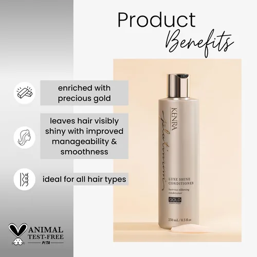 Vista 2 de Kenra Platinum Luxe Shine Conditioner High Shine Smoothing Conditioner for Frizzy Hair For Dull Hair Sulfate Free Color Safe