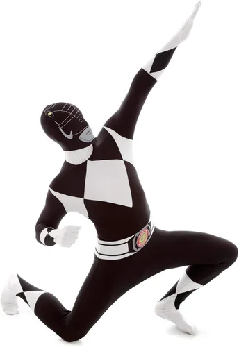Vista 2 de Morphsuits Black Power Ranger Costume Adult Bodysuit Superhero Halloween Costumes for Men