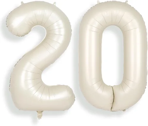 Vista 35 de SUWEN Globos de helio grandes de 102 cm (40 pulgadas) con letra S en color crema. Globos grandes de papel de aluminio con letra en helio, de A a Z.