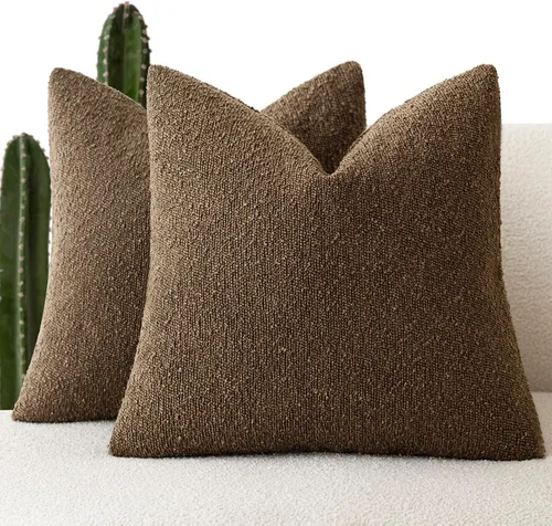 Vista 56 de Foindtower - Juego de 2 fundas decorativas de textura de bucle, fundas de almohada acentuadas, fundas de cojín sólidas, neutrales, para sofá, silla