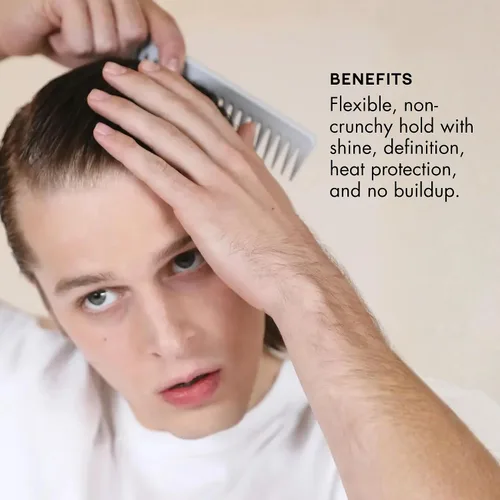 Vista 4 de R+Co Gel flexible para motocicleta – Gel de peinado híbrido con sujeción flexible y brillo similar a la cera, protector del calor, gel voluminizador