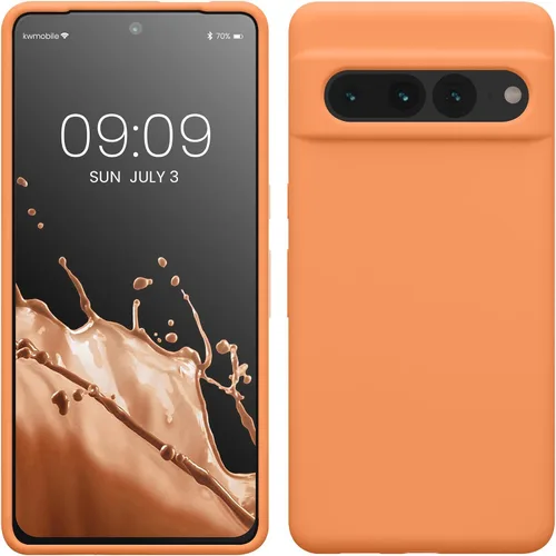 Vista 57 de kwmobile Funda compatible con Google Pixel 7 Pro - Funda de silicona TPU con acabado suave - Piedra antigua