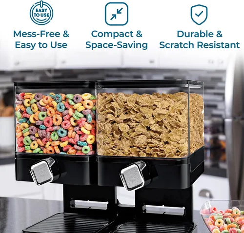 Vista 8 de Zevro Dispensador individual de comida seca edición compacta, Blanco