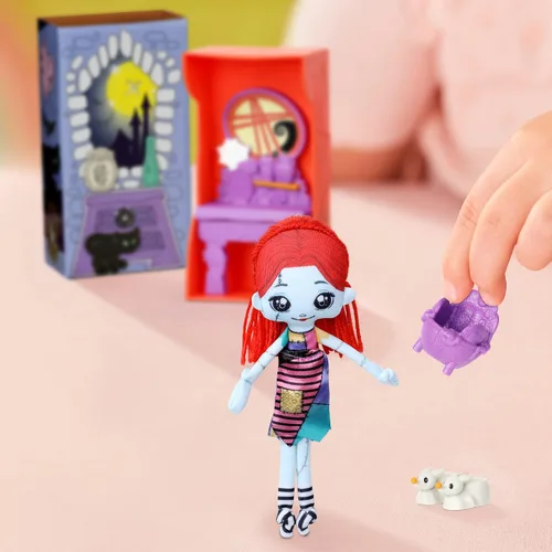 Vista 7 de SWEET SEAMS Paquete individual de Disney The Nightmare Before Christmas Sally Alicia en el país de las maravillas de 6 pulgadas muñecas
