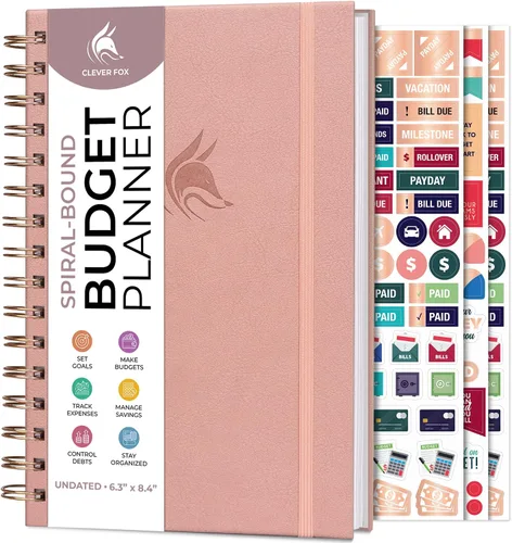 Vista 11 de Clever Fox Planificador de presupuesto en espiral, cuaderno de seguimiento de gastos, organizador de presupuestos mensual, cuaderno de registro