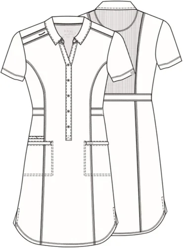 Vista 4 de Cherokee Infinity CK510A - Vestido quirúrgico para mujer, 39 pulgadas, botón frontal