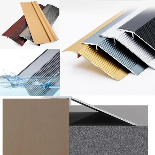 Vista 3 de Tira de transición de piso de aluminio, tira de transición de piso de vinilo para umbral de puerta, tira de transición autoadhesiva para borde