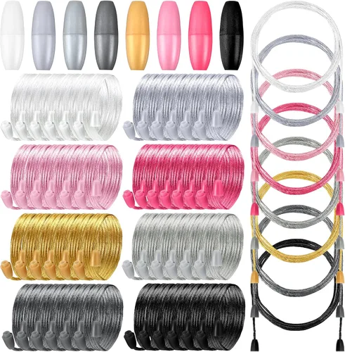 Vista 7 de Libima 48 juegos de cordones de repuesto para collar con cierre separable, color negro