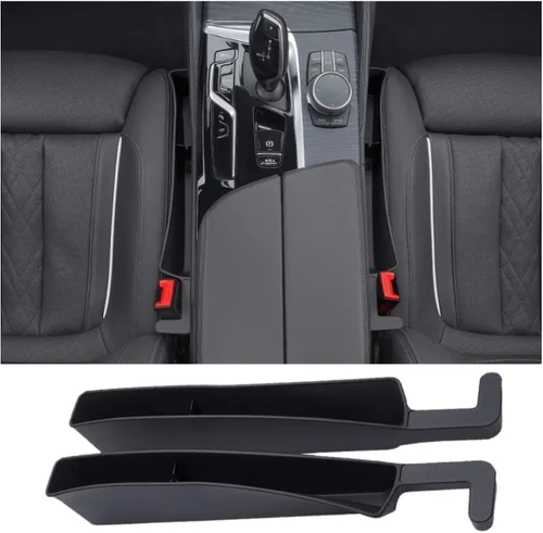 Vista 12 de 2 piezas de relleno de espacio para asiento de coche de piel sintética PU, bloqueador de caída para grietas de auto para rellenar el espacio lateral