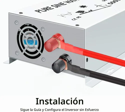 Vista 4 de WZRELB Inversor de corriente solar pura de onda sinusoidal 500w 24v DC a 120v AC 60hz