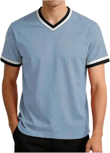 Vista 9 de Lightweight Workout Shirts for Men Summer Mesh V Neck Running Athletic T-Shirts Short Sleeve Breathable Gym Tops