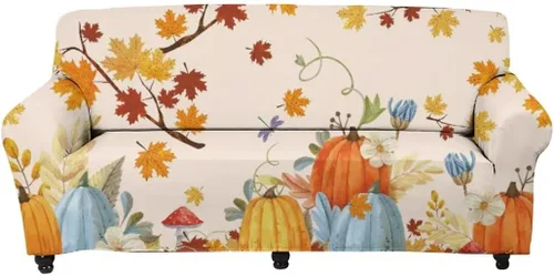 Vista 8 de Horeset Snowy Tree - Funda de sofá para 2 cojines, decoración del hogar, funda protectora de muebles para perro, impermeable y lavable Árbol nevado