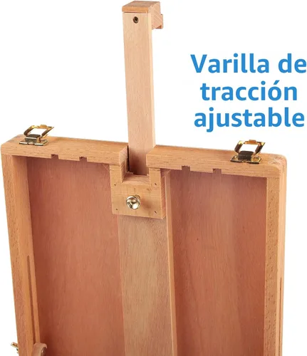 Vista 8 de Caballete de mesa de madera Falling in Art, caballete de escritorio de madera de haya Pintura, caballete de dibujo artístico portátil