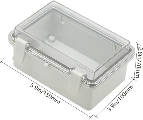 Vista 2 de Zulkit Caja de conexiones plástico ABS a prueba de polvo impermeable IP65 cajas eléctricas universales con carcasa de bisagra para exteriores