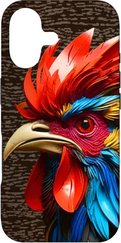 Vista 32 de Funda para teléfono iPhone XR Gallo Gallo de granja Animal Art Rooster