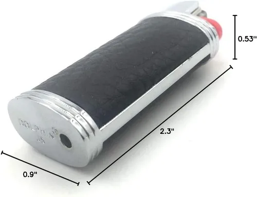 Vista 10 de Funda de cuero de metal para encendedor BIC Mini J5