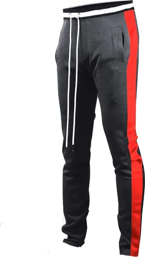 Vista 16 de SCREENSHOT-Track Pants S41700 Mens Premium Slim Athletic Fitness Lifestyle Workout Bottoms - Classic Fit S41700 Bk/Pu