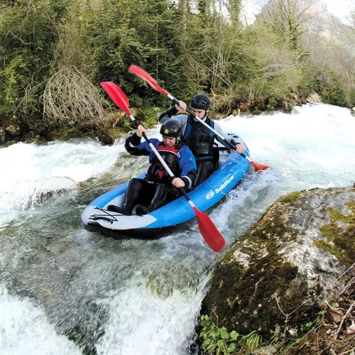 Vista 3 de SOLSTICE Flare - Bote inflable de pesca para 1 a 2 personas para adultos y niños de 12 pies 6 pulgadas x 37 pulgadas 2 asientos de cubo ajustables