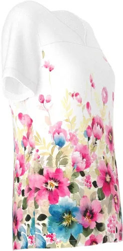 Vista 3 de Impresión digital Stretch Scrubs Top - Pandamed Notch Neck Mujeres Stretch Top PPS102