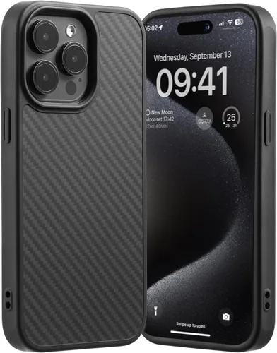 Vista 35 de Tigowos Funda magnética para iPhone 15, resistente a las caídas, sensación de piel mate, a prueba de golpes, ajuste delgado para iPhone 15, negro