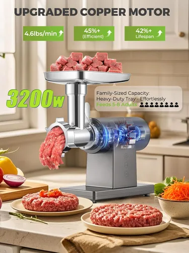 Vista 6 de Picadora de carne eléctrica 3200W multifuncional