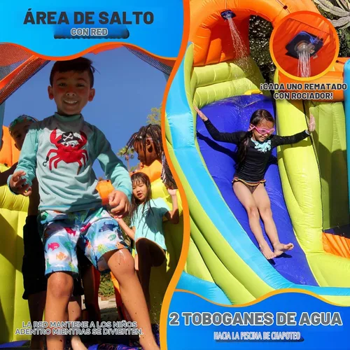 Vista 3 de Tobogán rígido de agua inflable de Sportspower., Double Slide
