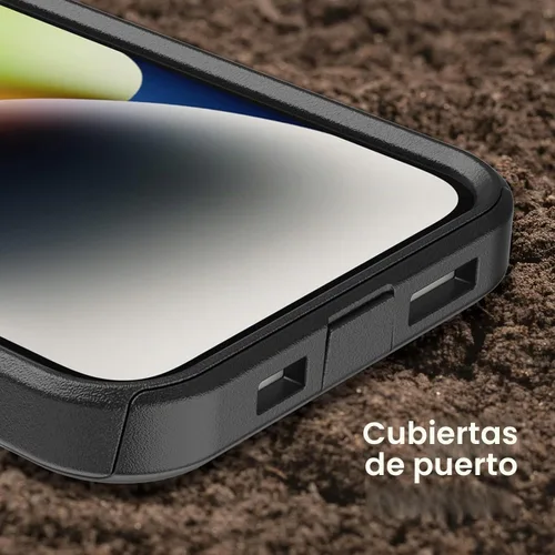 Vista 6 de OtterBox Funda de la serie Commuter para iPhone 14 y iPhone 13 (solamente), color negro, delgada y resistente, apta para bolsillo, con protección