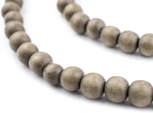 Vista 146 de TheBeadChest: cuentas de madera redondas naturales de 0.315 pulgadas, cuentas de madera sueltas espaciadoras para fabricar joyas, 4 tamaños