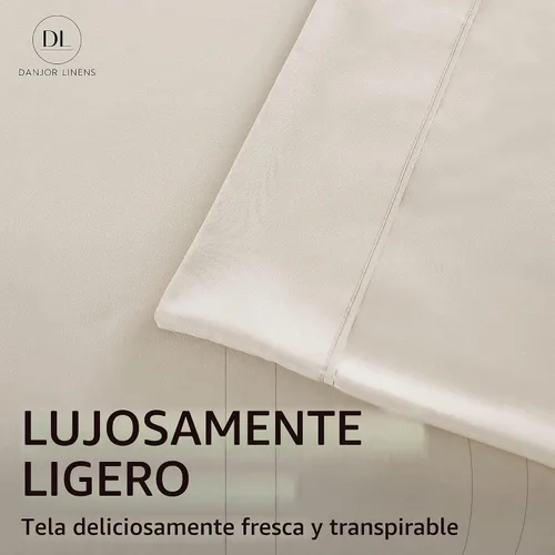 Vista 2 de Danjor Linens - Juego de sábanas de 6 piezas de lujo, suave, serie 1800, premium, con bolsillos profundos, hipoalergénico, resistente a las arrugas