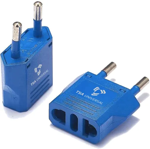 Vista 7 de Adaptador de corriente de viaje de Estados Unidos a Chile para conectar enchufes eléctricos de América del Norte a tomacorrientes chilenos