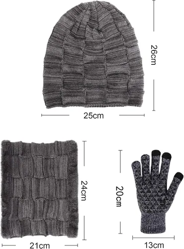 Vista 7 de Tatuo - Juego de 4 guantes de esquí con forro polar y forro polar