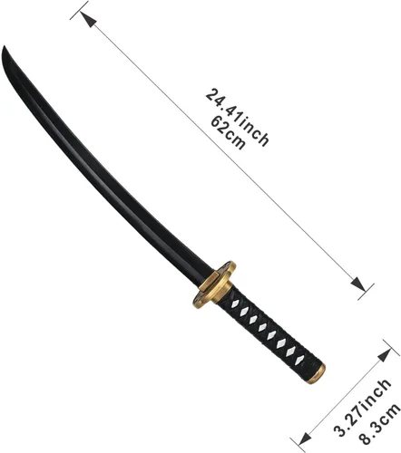 Vista 5 de HOTTERCOS Espada japonesa samurái de 24 "espadas Katana de espuma de PU