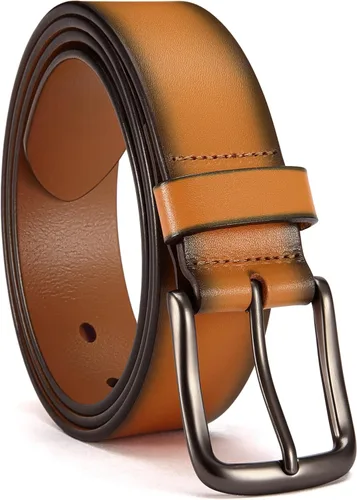 Vista 13 de CHAOREN Cinturón de cuero de grano completo para hombre, cinturones de trabajo para hombres, resistentes, uso diario para pantalones de mezclilla