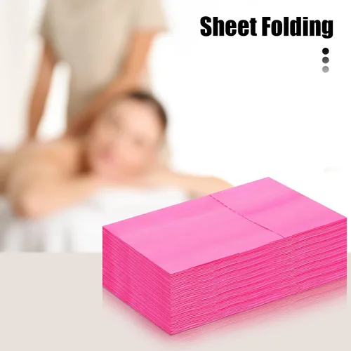 Vista 6 de 30 sábanas desechables para mesa de masaje, sábanas de 31 x 79 pulgadas, fundas desechables para cama de spa, mantel de masaje no tejido, Rosa