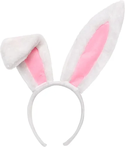 Vista 5 de Diadema de orejas de conejo, orejas de Pascua, disfraces de Halloween, accesorio de orejas de conejo peludas, orejas de conejo y cola Orejas y cola