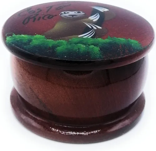 Vista 19 de Joyero de madera - Decoración pintada a mano - Juego de 1 joyero auténtico de la selva tropical costarricense - Artesanal - Estuche