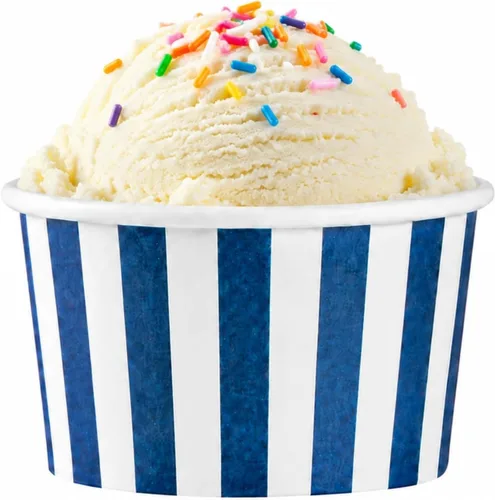 Vista 94 de Restaurantware Coppetta - Vasos de postre de 3 onzas, 50 tazas desechables para helado, tapas se venden por separado, cuencos de papel a cuadros