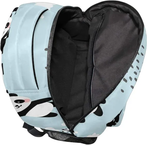 Vista 6 de ATTX Linda mochila con diseño de panda para niños y niñas, Panda-h, Ciclismo